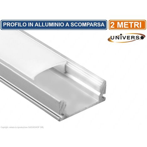 UNIVERSO AL-03 PROFILO IN ALLUMINIO PER STRISCE LEDLUNGHEZZA 2 METRI