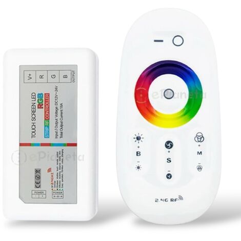 UNIVERSO AP1201 TELECOMENDO CONTROLLER TOUCH WIRELESS PER STRIP LED RGB DC 12/24V PORTATA 30 METRI