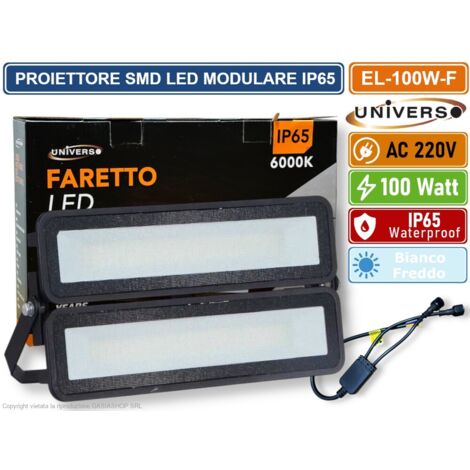 UNIVERSO EL-100W-F PROIETTORE SMD LED MODULARE MONOCOLORE 100W DA ESTERNO IP65