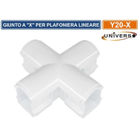UNIVERSO GIUNTO A X PER CONNESSIONI PLAFONIERE LINEARI RACCORDABILI MOD. YL20-36W-F E YL20-50W-F