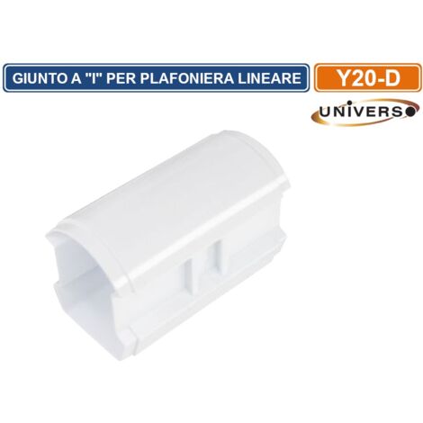 UNIVERSO GIUNTO DIRITTO PER CONNESSIONI PLAFONIERE LINEARI RACCORDABILI MOD. YL20-36W-F E YL20-50W-F