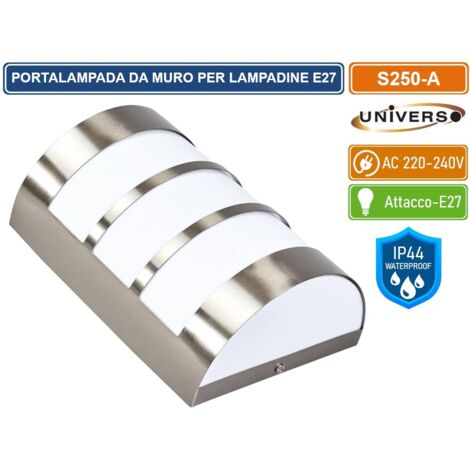 UNIVERSO S250-A PORTALAMPADA WALL LIGHT DA MURO PER LAMPADINE E27 DA ESTERNO IP44