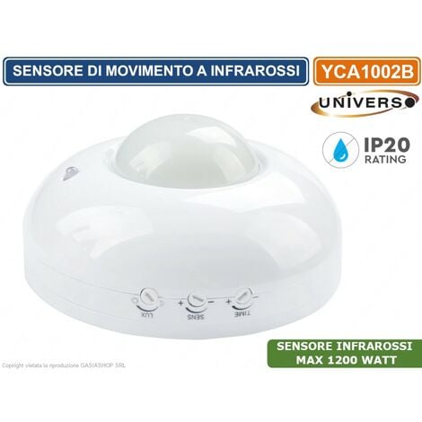 Perry sensore movimento luce con crepuscolare 230V compatibile Vimar Idea  grigio scuro