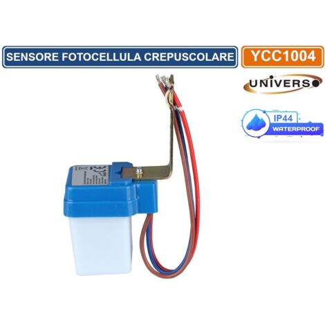 UNIVERSO YCC1004  SENSORE FOTOCELLULA CREPUSCOLARE IP44 PER LAMPADINE