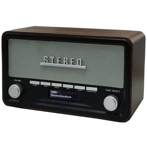 UNIVERSUM DR 350-21 Radio da tavolo DAB+, FM AUX, Bluetooth Funzione allarme Marrone