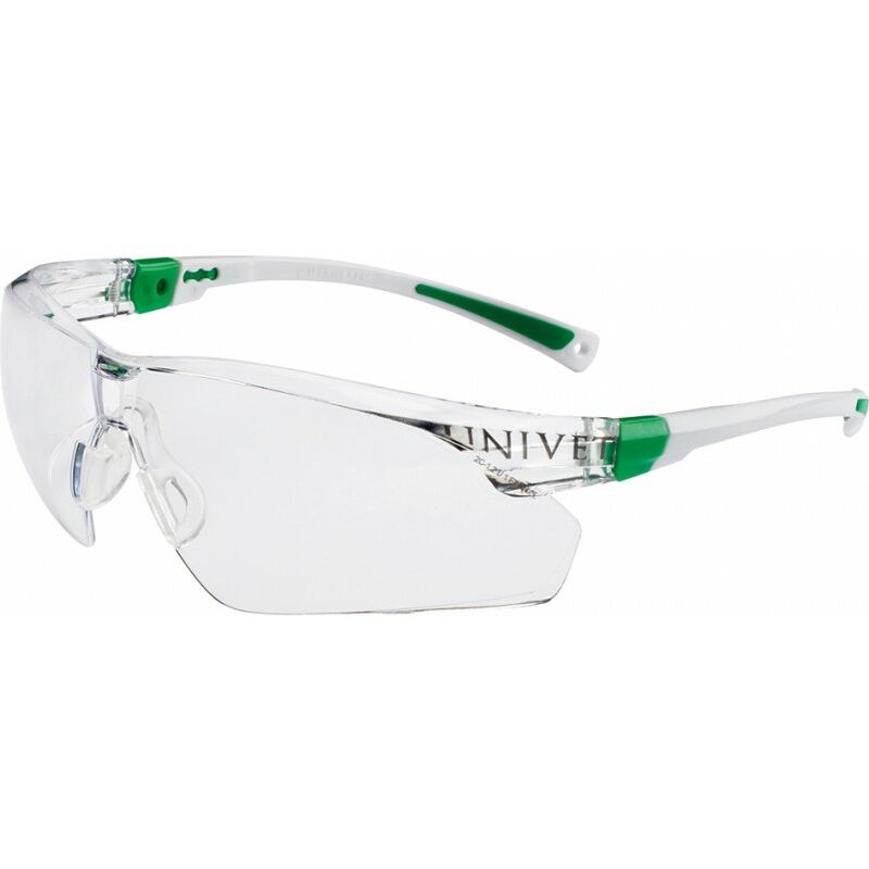 Image of 506UP 506U-03-00 Occhiali di protezione antiappannante, incl. Protezione raggi uv Bianco, Verde din en 166 - Univet