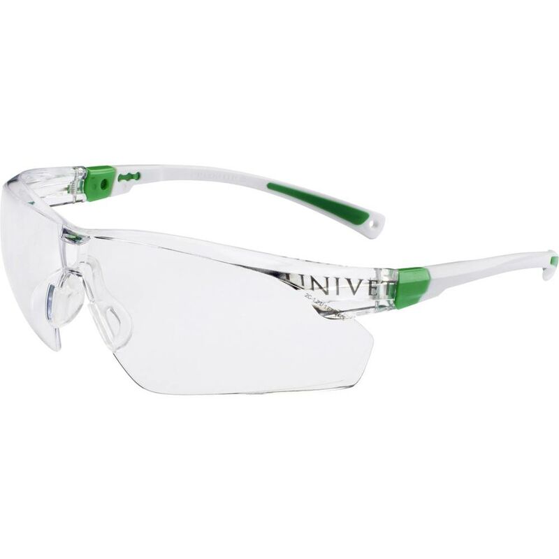 Image of 506UP 506U-03-00 Occhiali di protezione antiappannante, incl. Protezione raggi uv Bianco, Verde en 166 din 166 - Univet