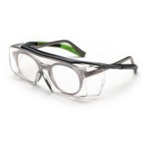 Univet 5X7 5X7-03-11 Überbrille mit Antibeschlag-Schutz, inkl. UV-Schutz Grau, Dunkelgrün EN 166 DIN