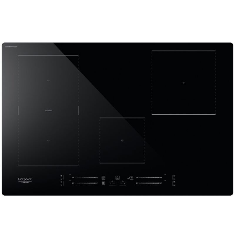 Hotpoint Ariston - Hotpoint hs 1377C cpne Noir Intégré (placement) 77 cm Plaque à induction avec zone 4 zone(s)