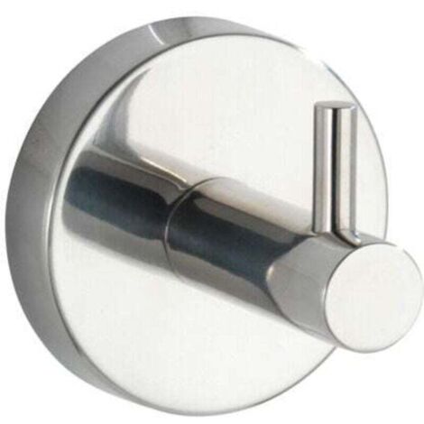 Uno Bosio Shine Gancio portasciugamani da parete, Gancio appendiabiti da parete, Acciaio inossidabile, Ø 5,5x5,5 cm, Lucido