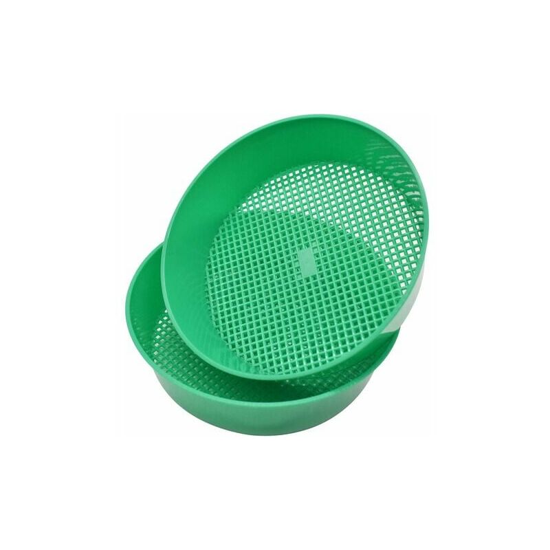 Unoiu - Lot de 2 Tamis de Jardin en Plastique pour Jardin, Pierre, Sable, Sol, semis, Treillis, Outils de Jardinage, Jardinage, Plantes, semis,