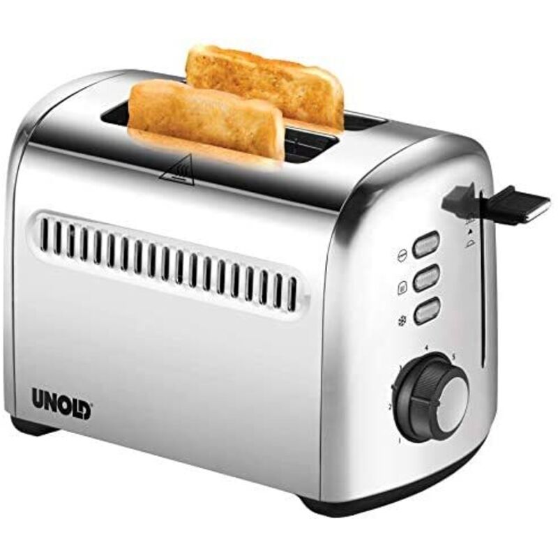 Unold - 38326 Retro - Grille-pain - 2 disques - 2 fentes - acier inoxydable