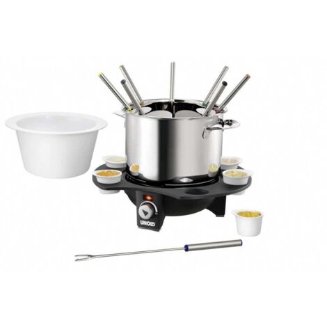 Unold 48645 macchina per fonduta nera in acciaio inox