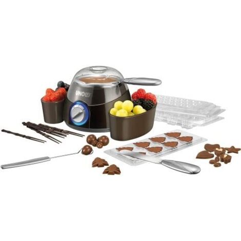 Unold 48667 fontana per cioccolato nera e argento 0,25 L
