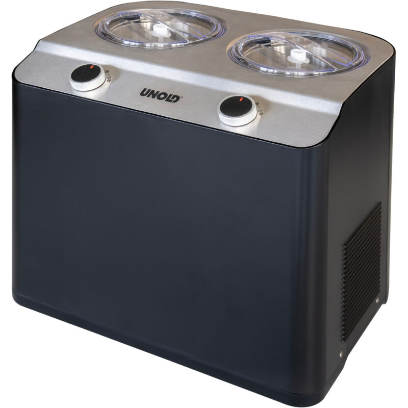 Unold - Doppio Compressor de ice cream 2,4 l 250 w Noir, acier satiné