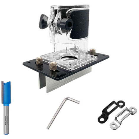 Unsichtbare 2-in-1-Nutfräshilfe für Holzfräsen, 65-mm-Basis mit Fräsführung und integriertem Fräser für Möbel, Schränke und Schuhregale.