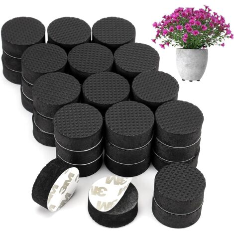 Unsichtbare Blumentopffüße 50 Stück für Blumentopf, Garten Unsichtbare Topffüße für alle Innen- und Außenbereiche, rutschfeste Selbstklebende Pflanzentopffüße (30 x 10 mm)