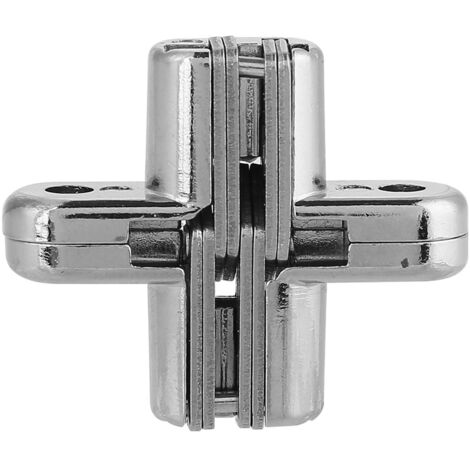 Unsichtbare Scharniere aus Zinklegierung, verdecktes Kreuzscharnier, silber (XS)
