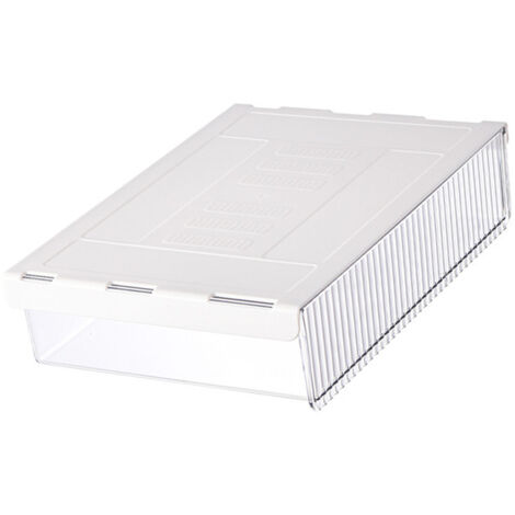 Unsichtbarer, transparenter Organizer für unter den Schreibtisch, herausnehmbare Schublade, 21 x 6 x 17 cm, strapazierfähiger Kunststoff