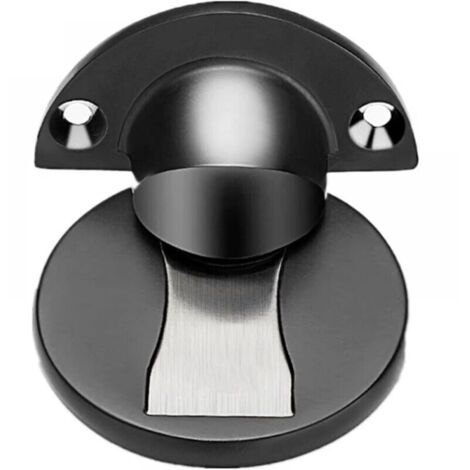 Unsichtbarer Türstopper, kein Bohren erforderlich, stoßfester Bodentürstopper, starker Magnet für die Türoberseite, schwarz, 2 Stück