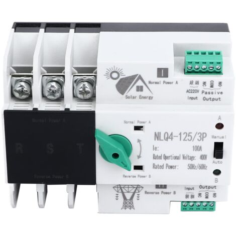 Unterbrechungsfreier Doppelstromumschalter, automatischer Schaltkreiswähler mit guter Isolierung, 400 V 100 A