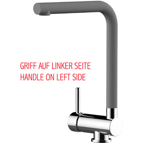 Unterfenster Wasserhahn Vorfenster Umklappbar 6 CM Verchromt Kuechenarmatur mit 360 schwenkbarem zement quartz L Auslauf - LINKER HEBEL