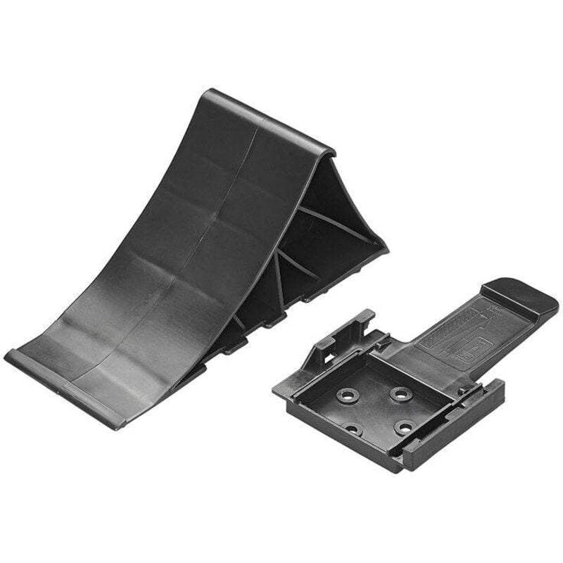 Image of Unterlegkeil kunststoff schwarz inkl halter flach