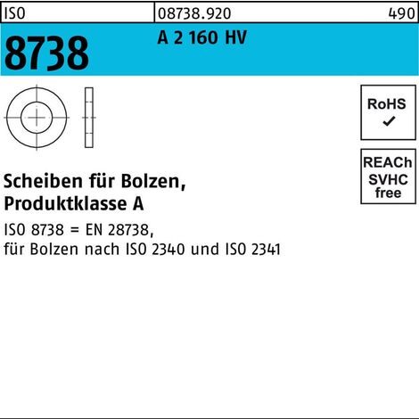 Unterlegscheibe ISO 8738 f.Bolzen 16A 2 160 HV 25 Stück