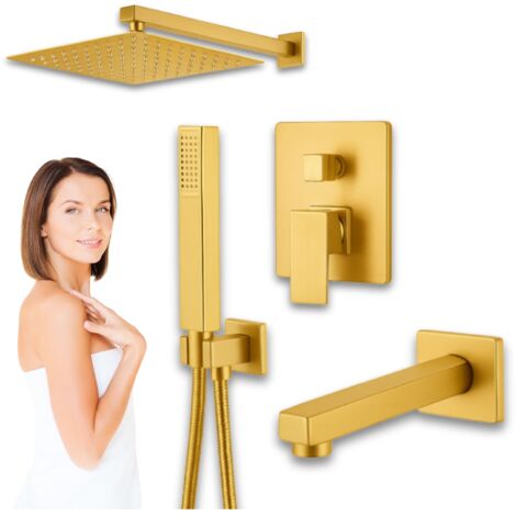 Unterputz-Brausegarnitur mit Auslauf S-1193G Gold