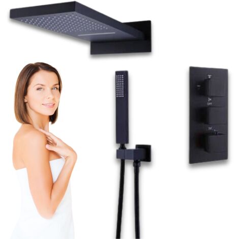 Unterputz-Brausegarnitur S-1159B Schwarz