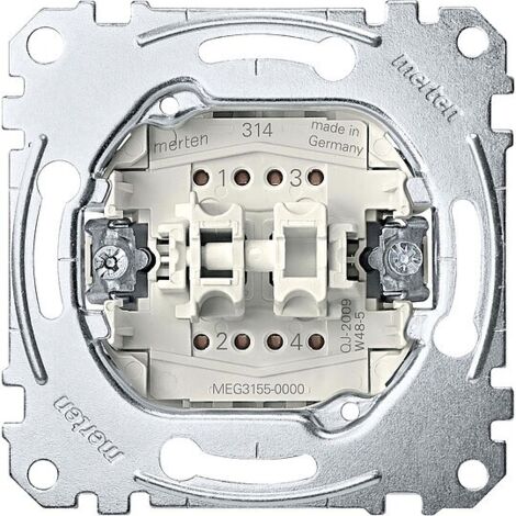 Unterputz-Doppeltaster,2 Schließer, Merten, 1-polig, 10A, AC 250V