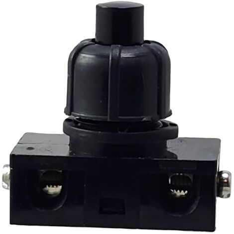 Unterputz-Drucktaster mit Schraubkontakten für Lampen und Geräte, 250 V, 2 A, Schwarz