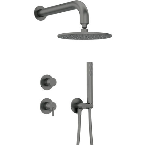 Unterputz-Duscharmatur, 4-teilig, titaniumfarben, SILIA-30