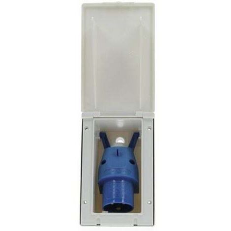 Unterputz-Steckdose mit drehbarem Stecker, CE17-konform, weiß