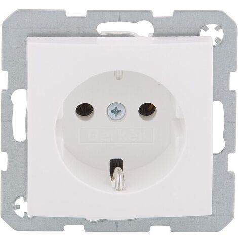 Unterputz-Steckdose SCHUKO Berker 47438989, 250V, 16A polarweiß, glänzend