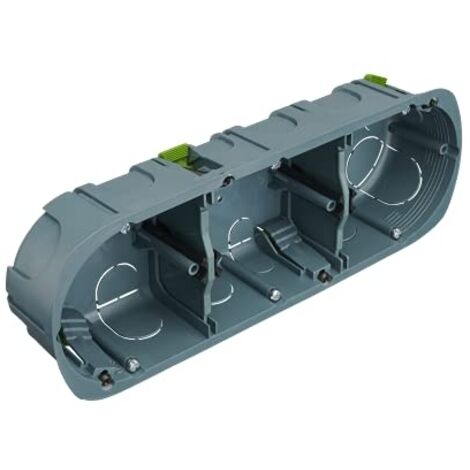 Unterputzdose 3 Stationen Multimaterial: D.67, Tiefe 40 mm DEBFLEX