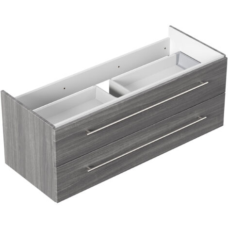 Unterschrank für Geberit Icon 120 cm SoftClose silbereiche