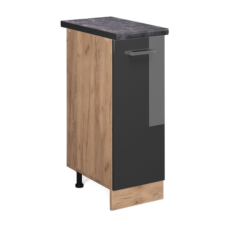 Apothekerschrank R-line, Anthrazit Hochglanz, 30 Cm , Ap Anthrazit, Vicco