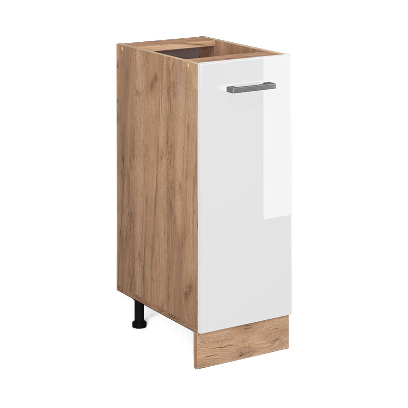 Unterschrank R-line, Weiß Hochglanz, 30 Cm Ohne Arbeitsplatte Vicco