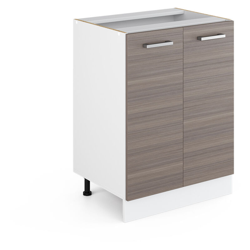 Vicco - Unterschrank R-line, Grau, 60 Cm Mit Türen, Ohne Arbeitsplatte
