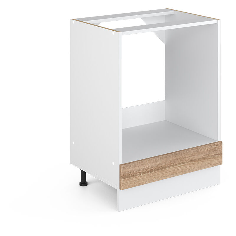 Vicco - Unterschrank R-line, Sonoma, 60 Cm Mit Großnische, Ohne Arbeitsplatte