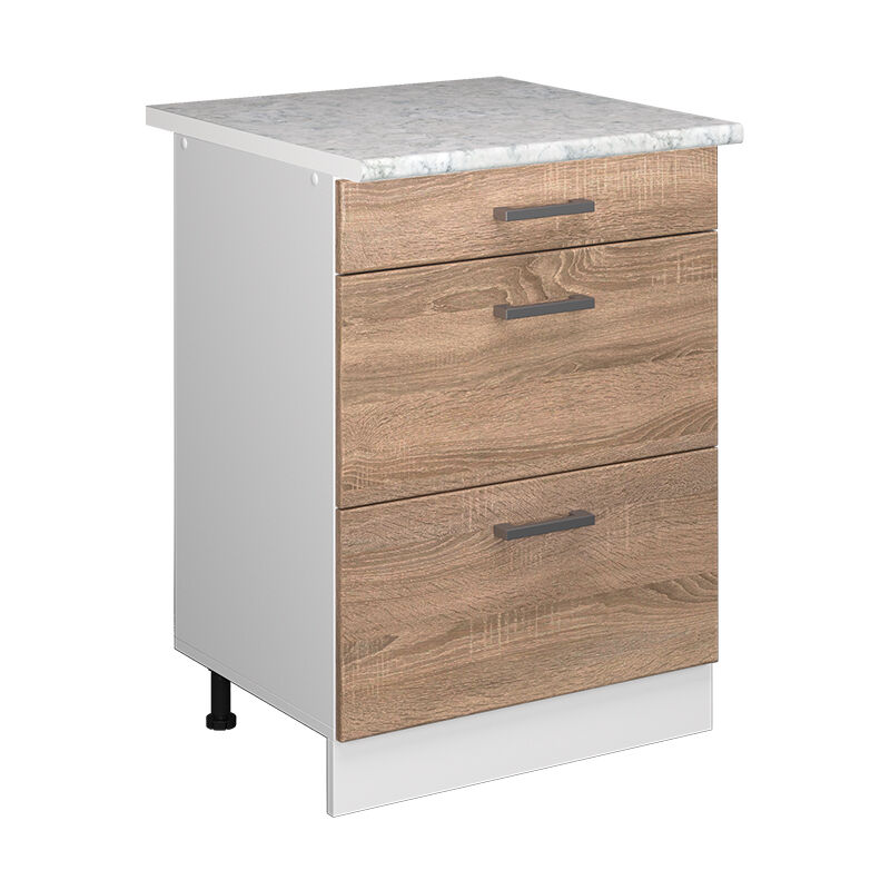 Vicco - Unterschrank R-line, Sonoma, 60 Cm Mit Schubladen