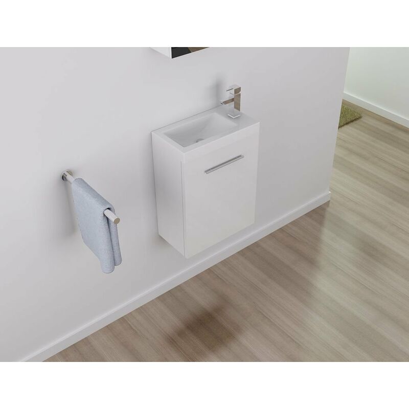 Badmöbel Unterschrank TT001 in weiß inkl. Waschtisch
