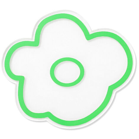 Untersetzer aus Acryl mit grüner Blume – rutschfest, wärmeisolierend, transparent und niedlich
