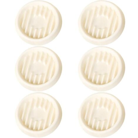 Untersetzer für Blumentöpfe, Kunststoff-Wasserauffangschalen, 6er-Set, kleine Zimmertöpfe ohne Abflusslöcher, runde Stütze für 5 cm Sukkulenten (elfenbeinfarben, klein (für 5 cm Topf))