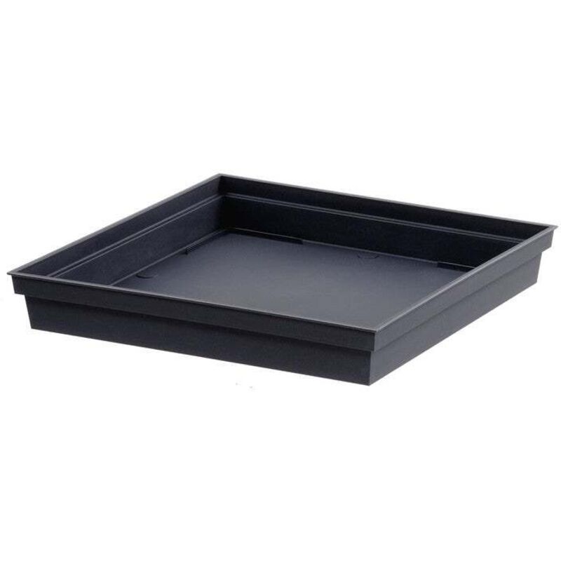 Untertasse Aus Kunststoff, L.32 X B.32, 6 X H.4, 9 Cm, Anthrazitgrau Eda