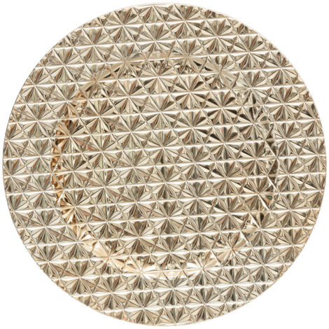 Unterteller mit geometrischem Muster, goldfarben, Ø 33 cm