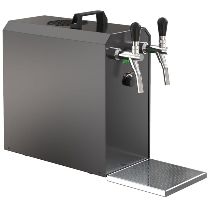 Ich-Zapfe Untertheken Komplett Set - Zapfanlage Stream 50k Mit Luftpumpe Bierkoffer, Bierzapfanlage, Durchlaufkühler 2-leitig Trockenkühler, Bis Zu 55 L/h,