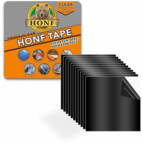 READCLY Unterwasser-Pool-Reparaturband, 10 Stück, schwarzes Zelt-Reparaturband, Reparatur von Poolfolien, 10 cm x 10 cm, zur Wiederherstellung von Schwimmbädern, Zelten oder Schlauchbooten