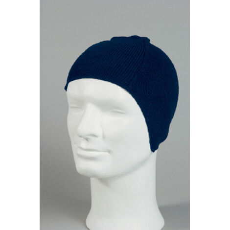 Unterziehhaube für Schutzhelme, Wolle/Polyester, dünne Ausführung, Marine